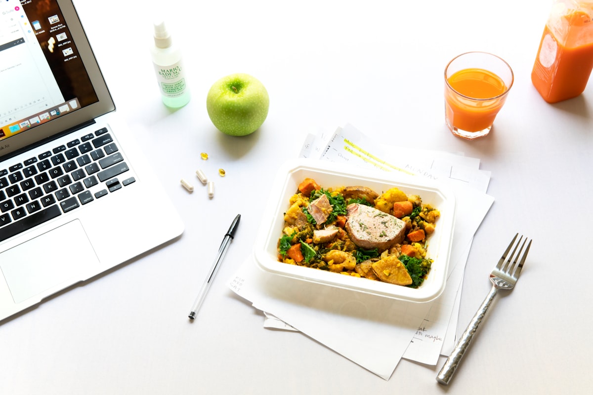Vegetable soup with lentils served with crusty whole grain bread